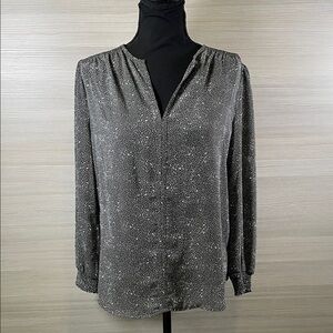 Monday Fun NEW Stitch Fix Speckled Gray and White Tunic Blouse | XS